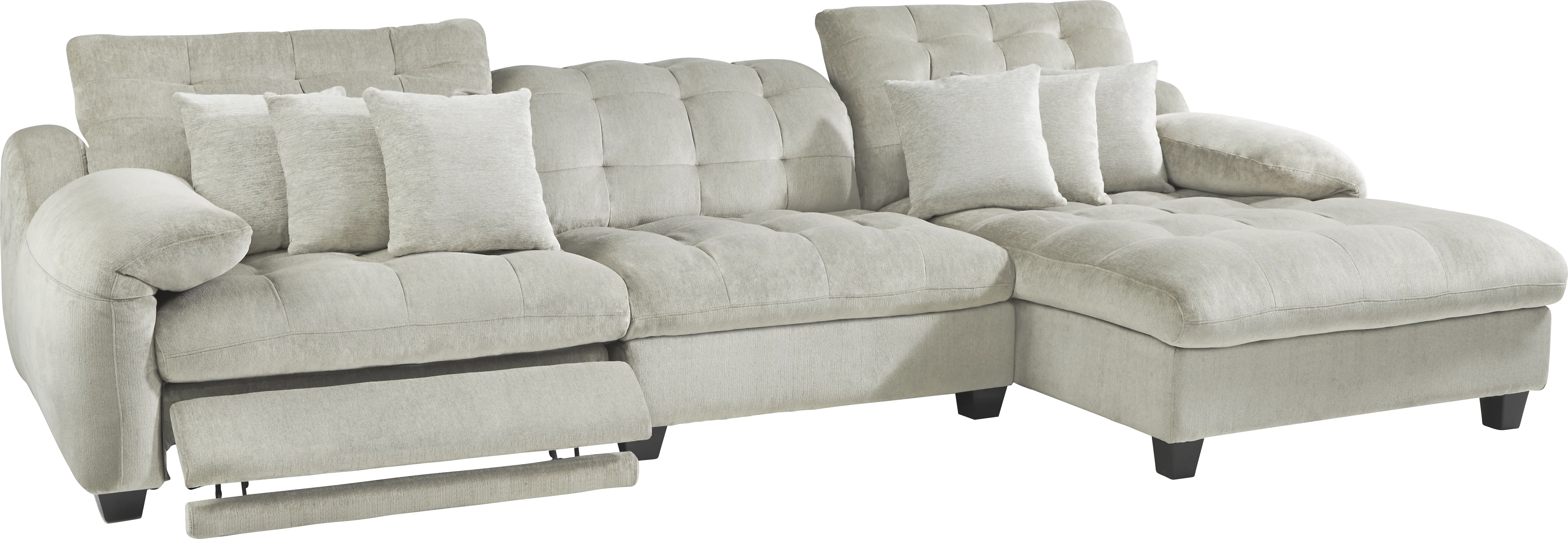 Ardelia Lane Light Gray 6 Pc Dual Power Reclining Sectional Living Room - Image 2