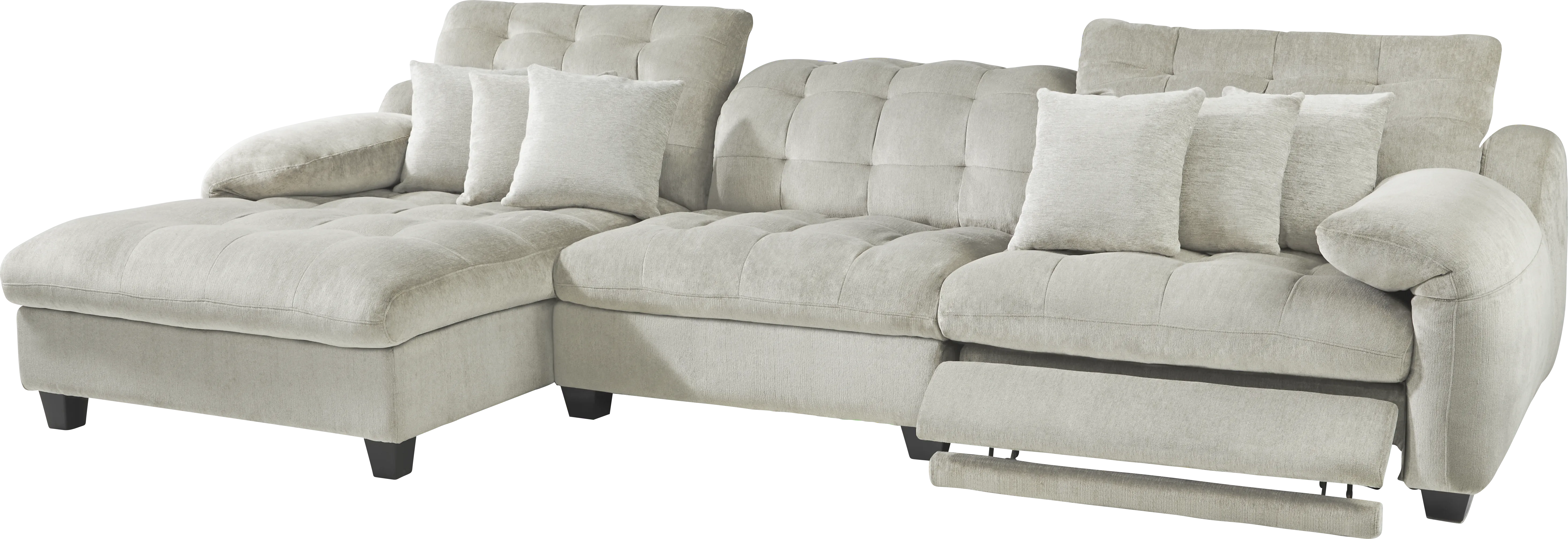 Ardelia Lane Light Gray 6 Pc Dual Power Reclining Sectional Living Room - Thumbnail - Image 2