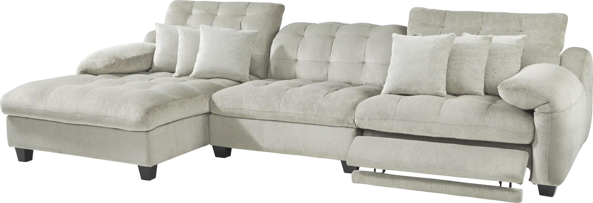 Ardelia Lane Light Gray 6 Pc Dual Power Reclining Sectional Living Room - Image 2