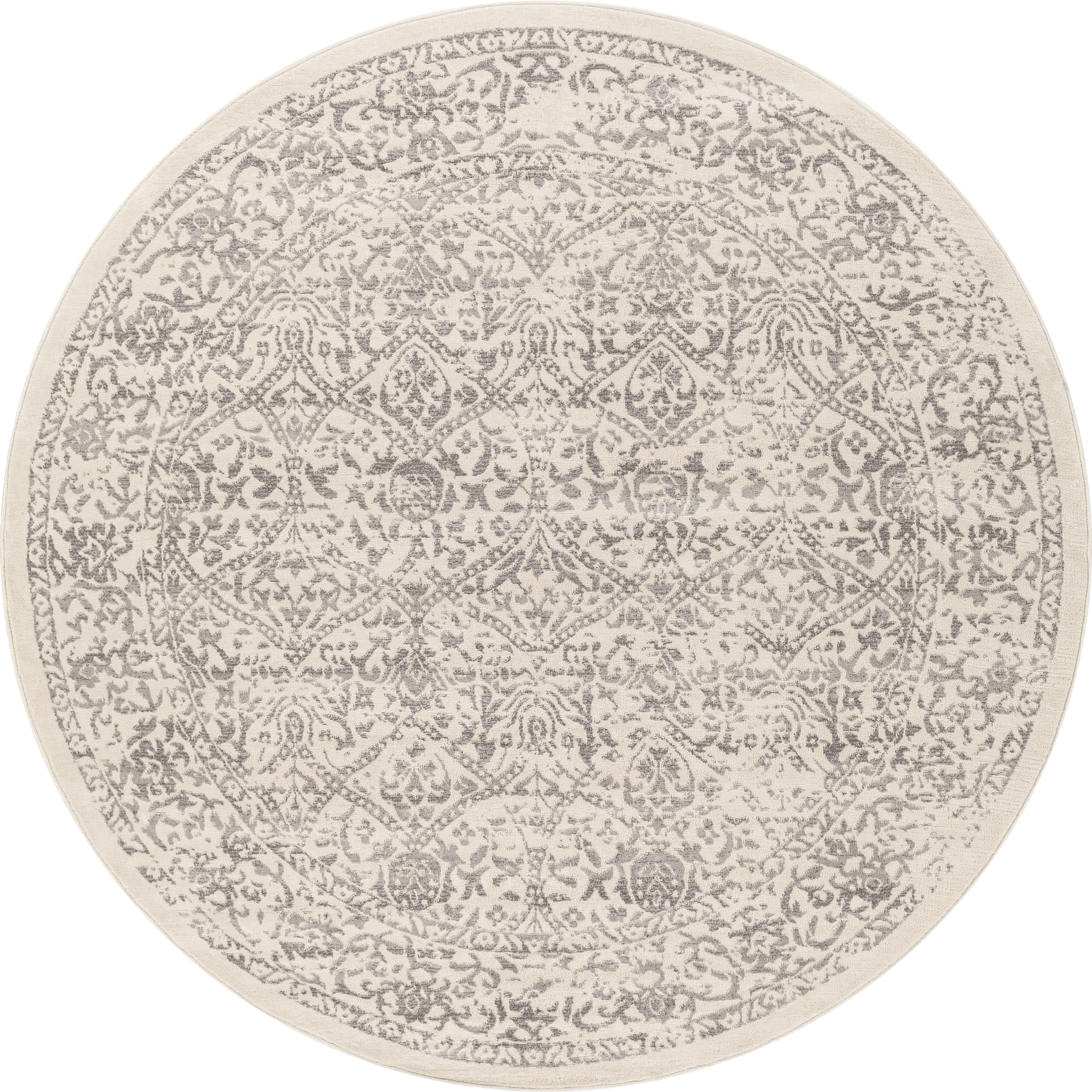 Shinnwood I Off-White 6'7 Round Rug - Thumbnail - Image 1