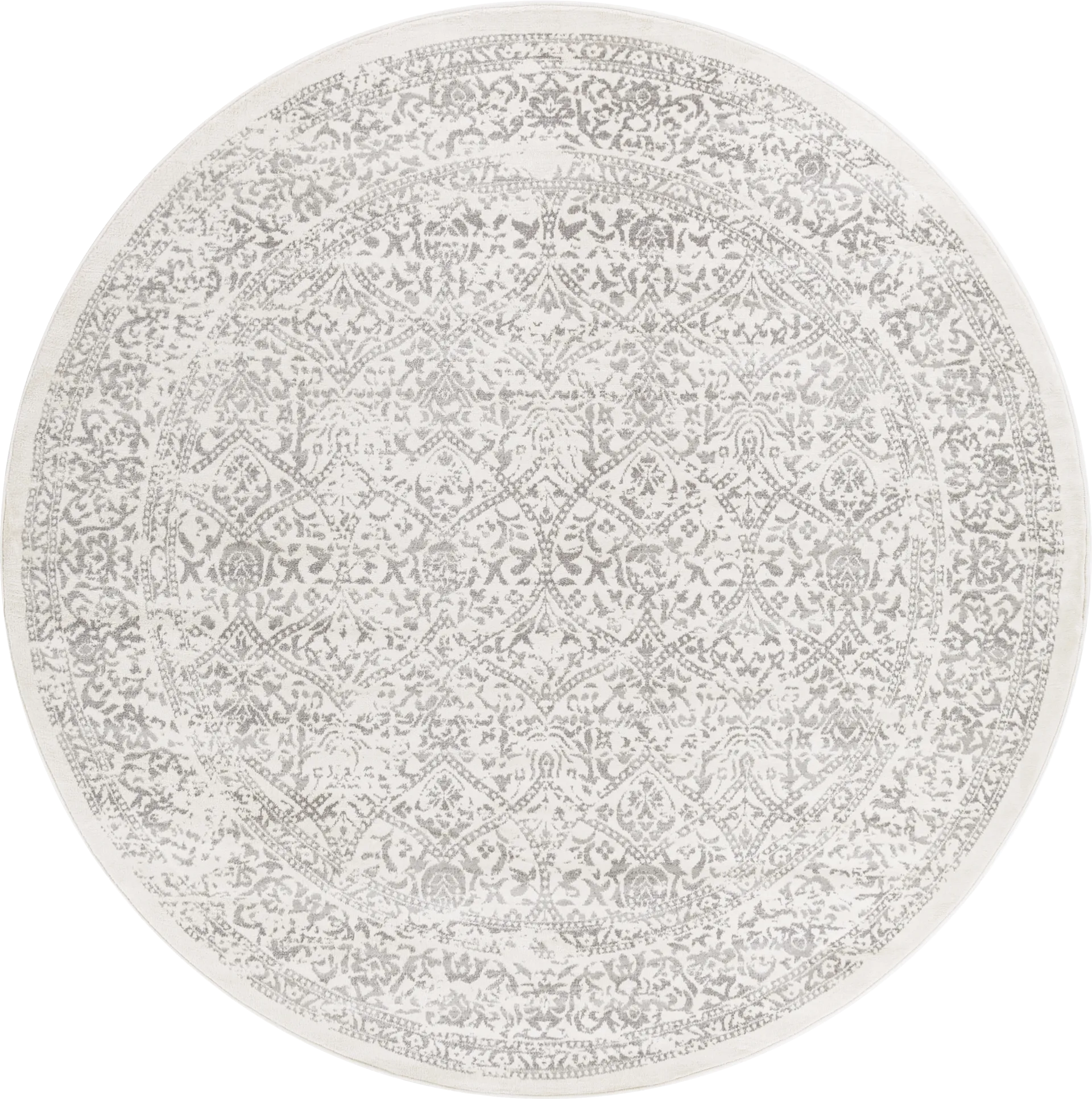 Shinnwood I Off-White 7'10 Round Rug - Image 1