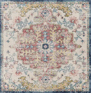 Stradleigh Blue 5'3 Square Rug