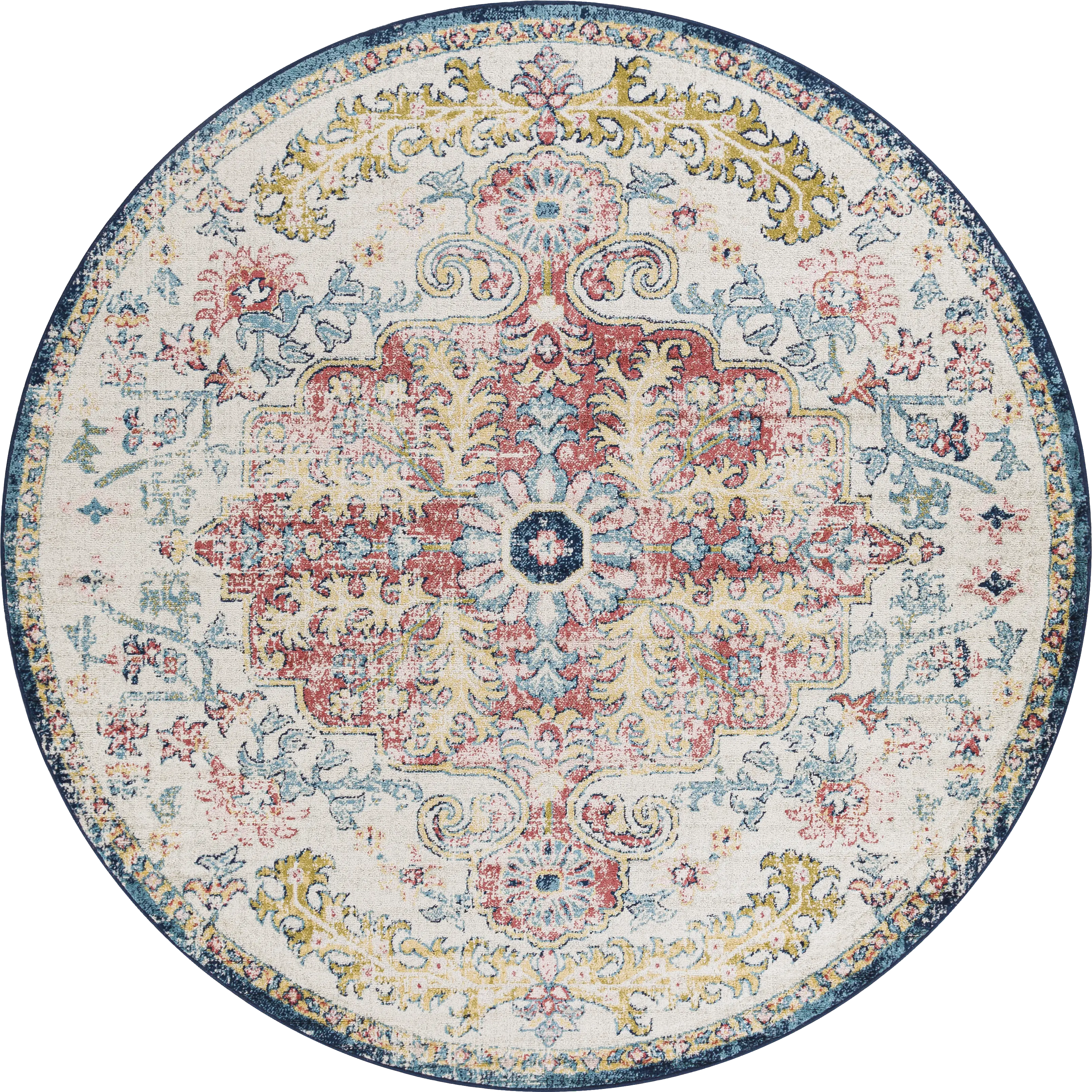 Stradleigh Blue 7'10 Round Rug