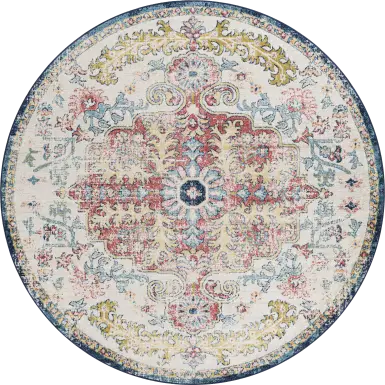 Stradleigh Blue 6'7 Round Rug