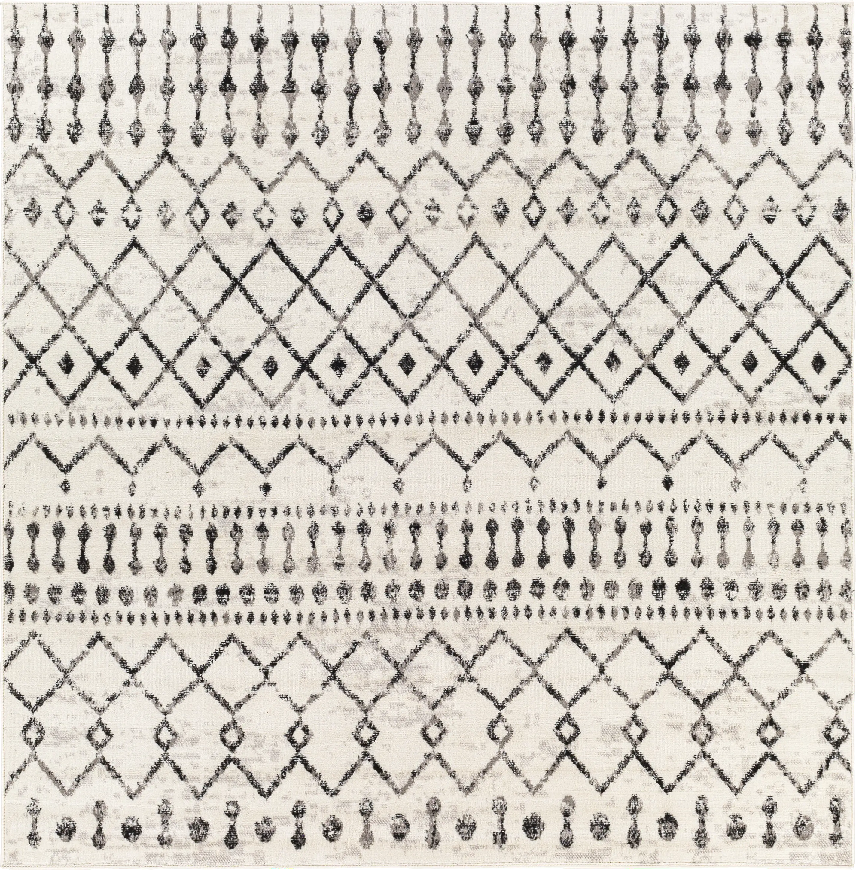 Spofford I Black 7'10 Square Rug