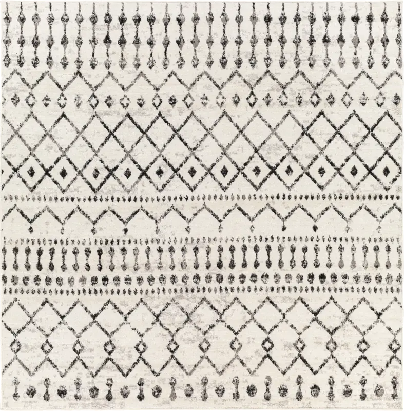 Spofford I Black 6'7 Square Rug