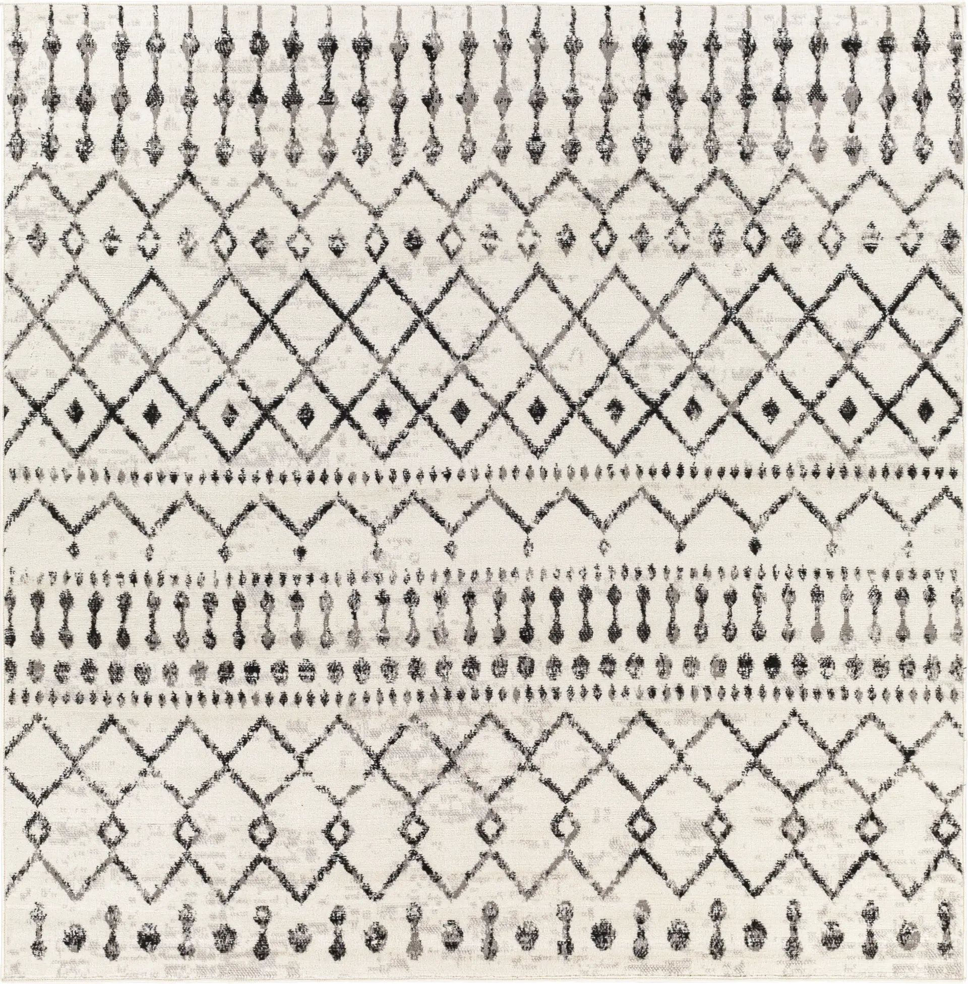 Spofford I Black 5'3 Square Rug