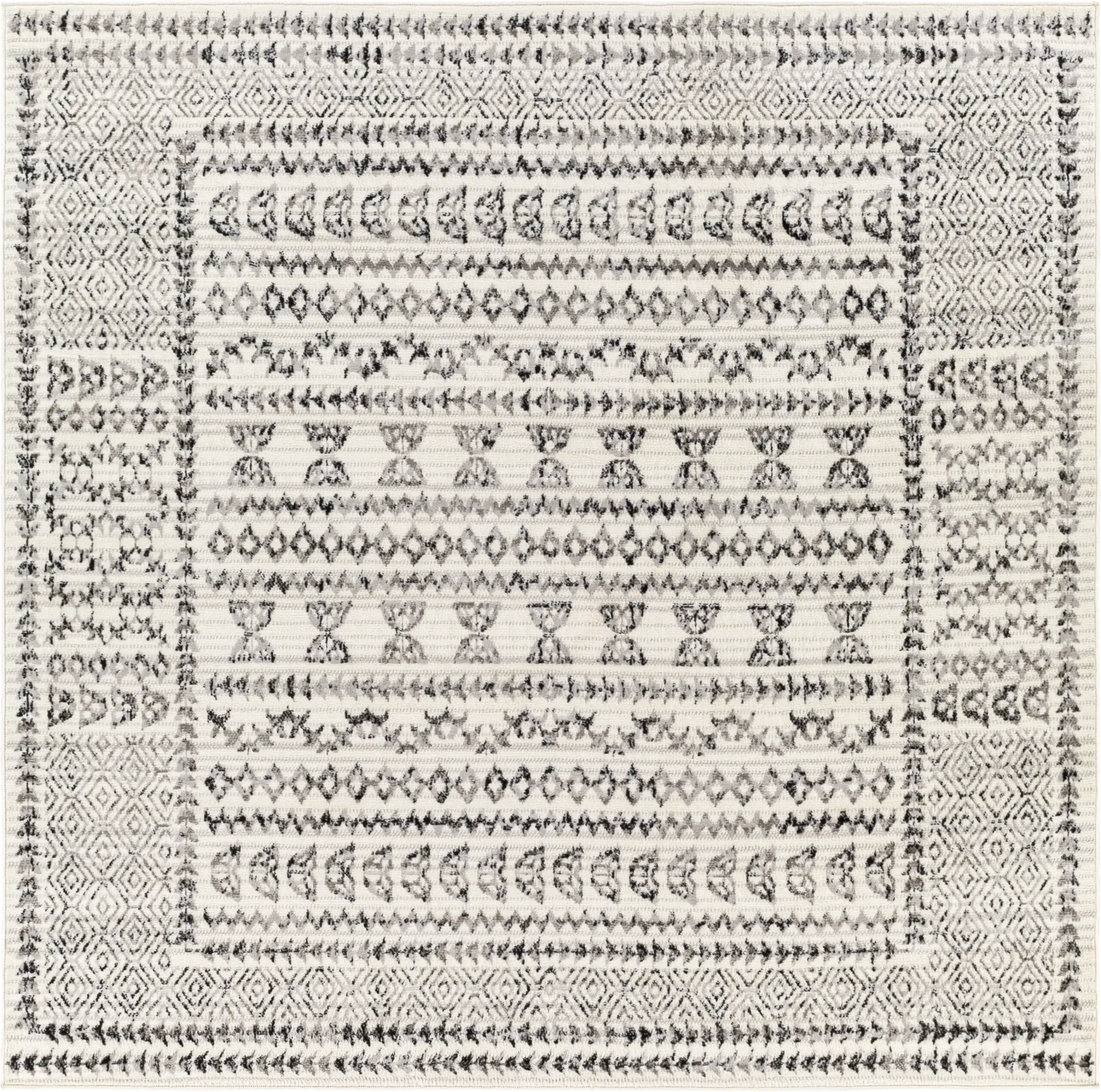 Spofford III Black 6'7 Square Rug - Image 1