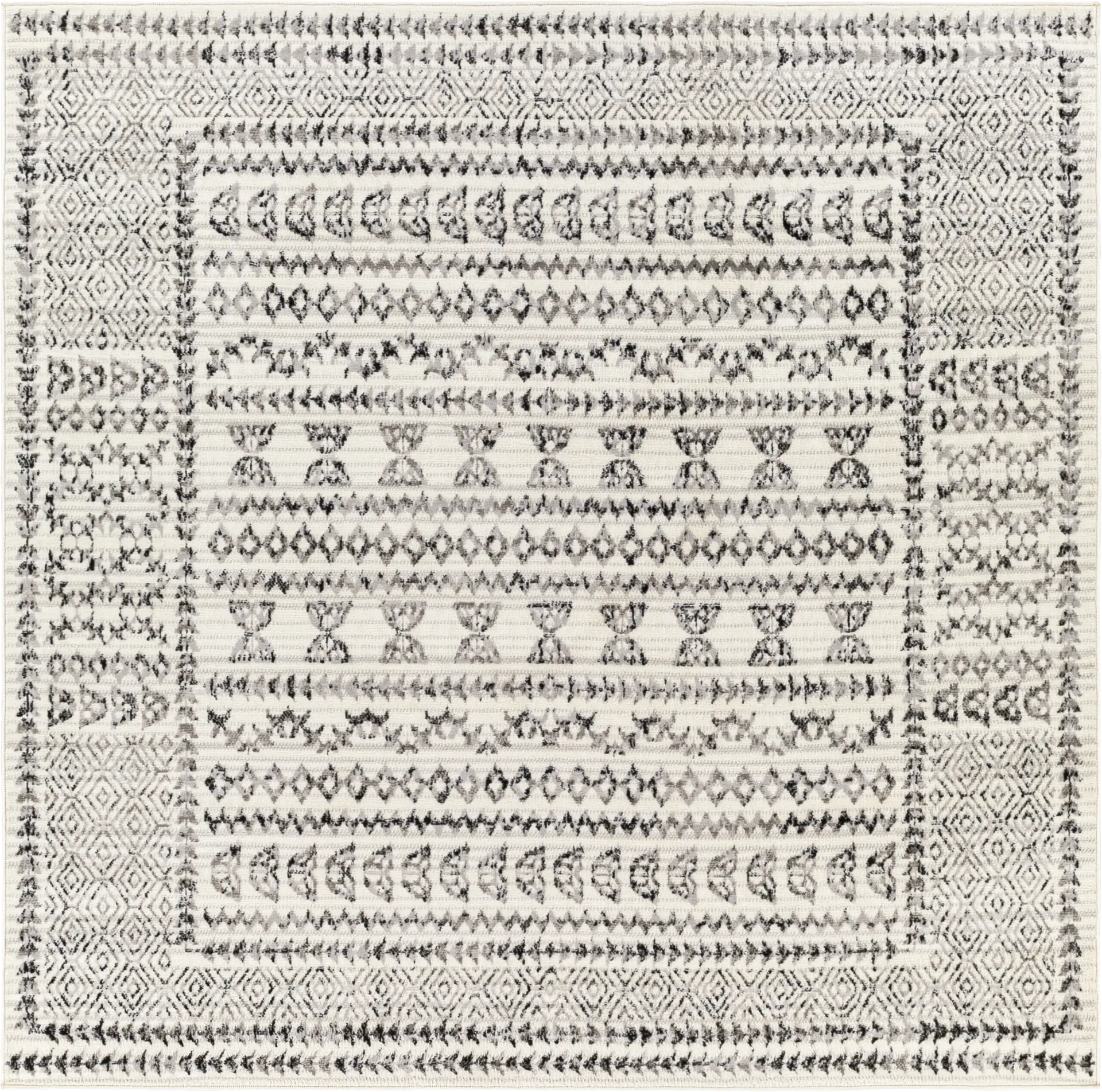 Spofford III Black 5'3 Square Rug