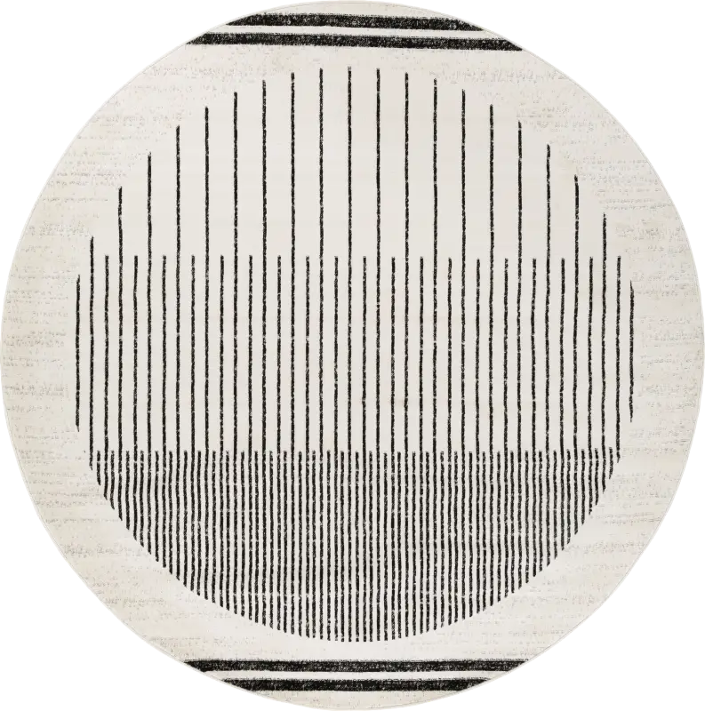 Spofford IV Black 7'10 Round Rug