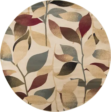 Smilax II Red 7'10 Round Rug