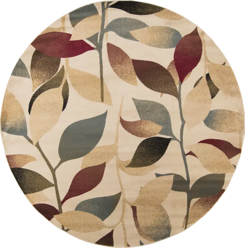 Smilax II Red 7'10 Round Rug