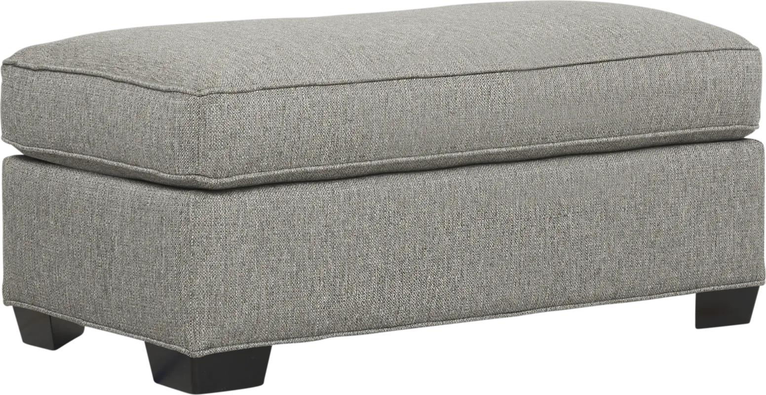 Bellingham Gray Textured Ottoman