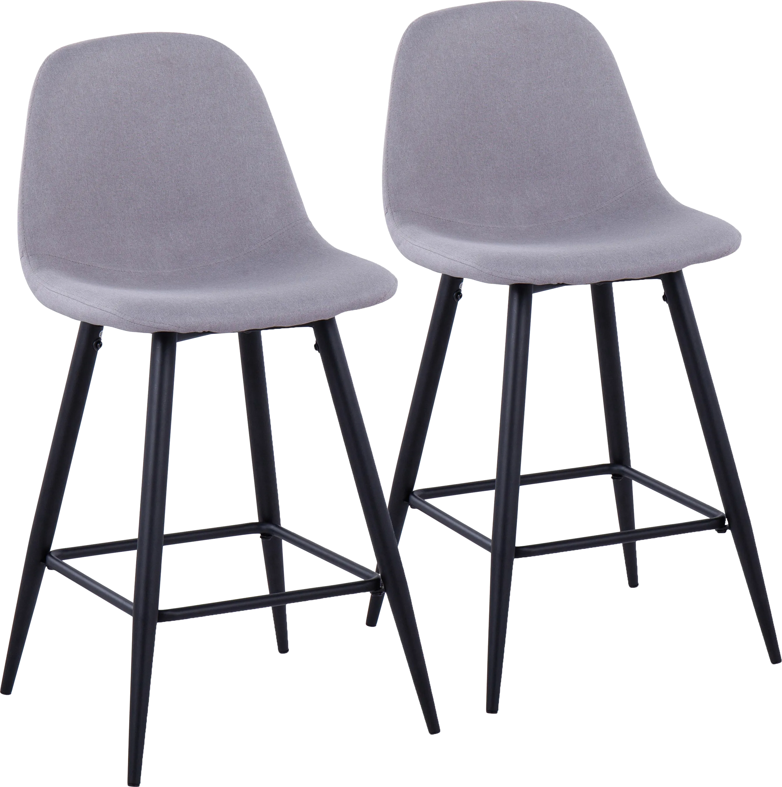 Jerdone Light Gray Counter Height Stool, Set of 2 - Thumbnail - Image 1