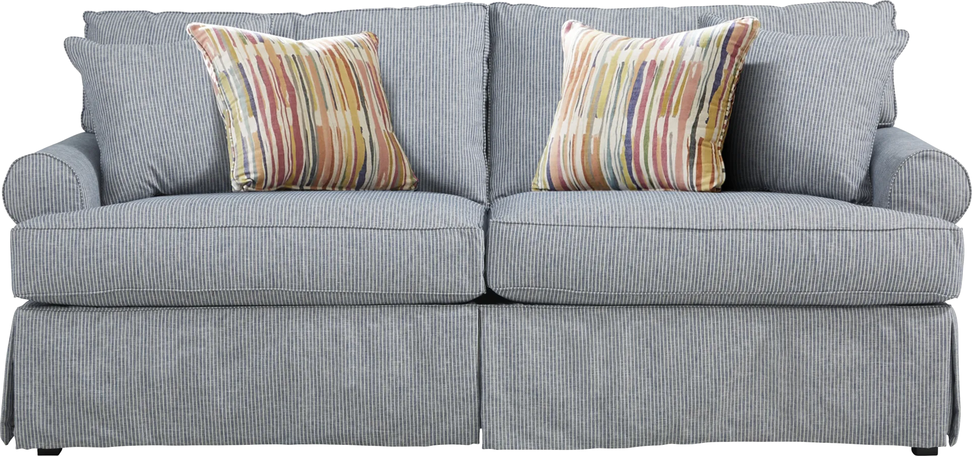 Beachside Walk Denim Slipcover Gel Foam Sleeper - Image 1