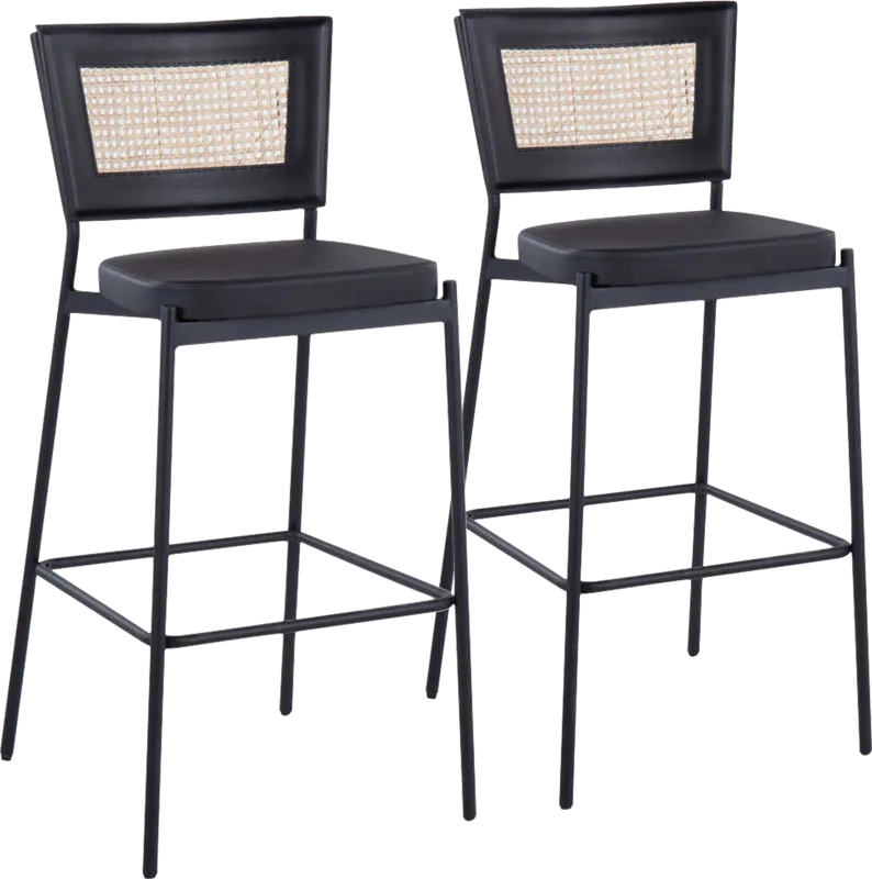 Inverary Black Barstool, Set of 2