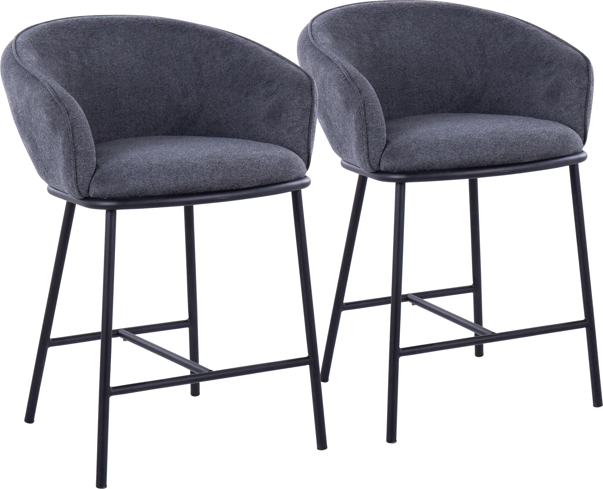 Harcort Charcoal Counter Height Stool, Set of 2 - Image 1
