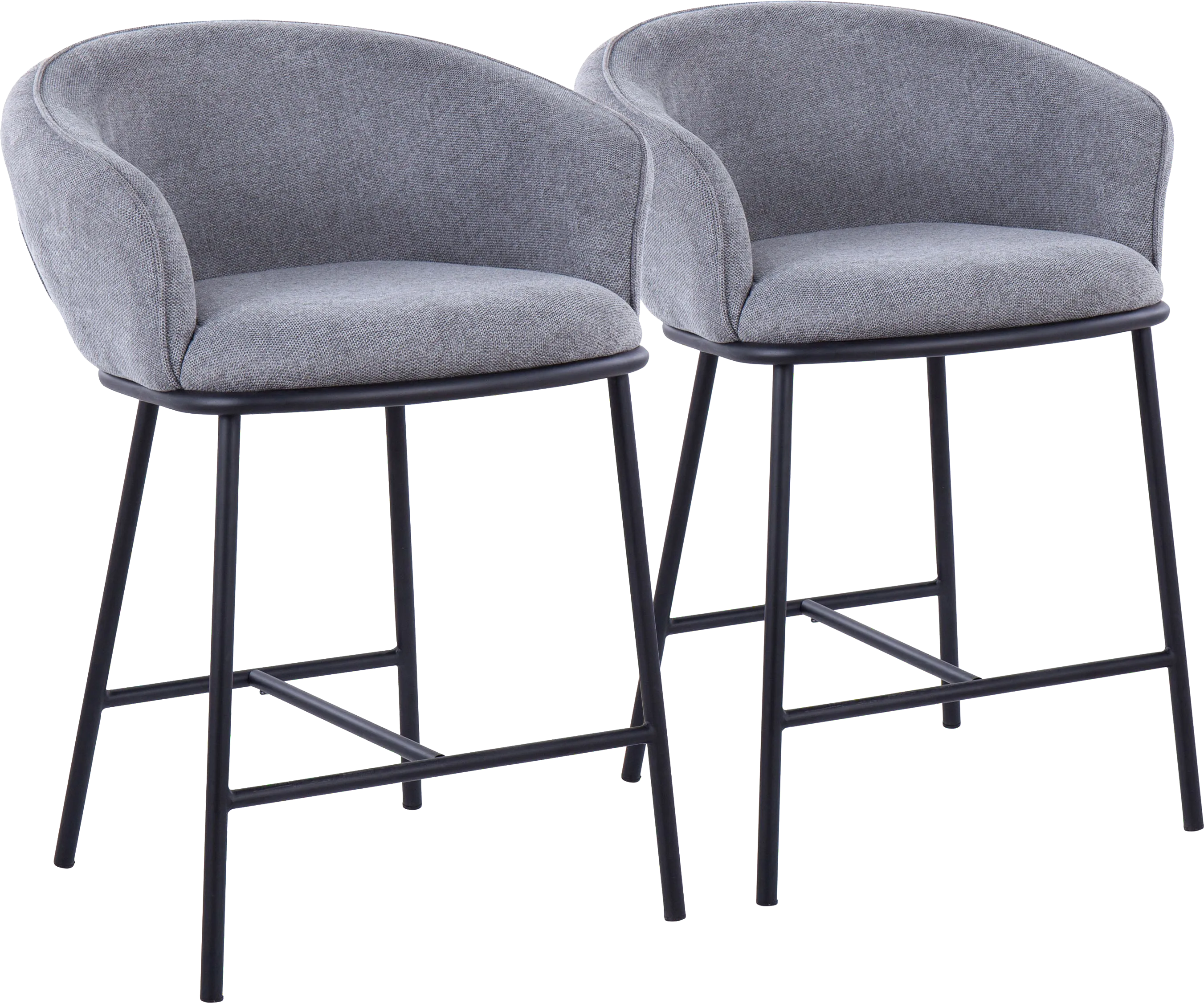 Harcort Gray Counter Height Stool, Set of 2 - Thumbnail - Image 1