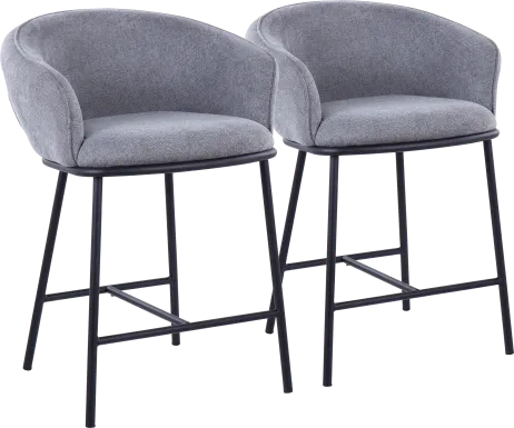 Harcort Gray Counter Height Stool, Set of 2