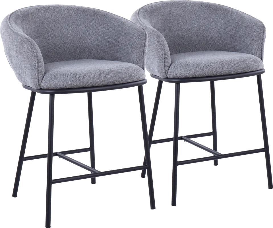 Harcort Gray Counter Height Stool, Set of 2