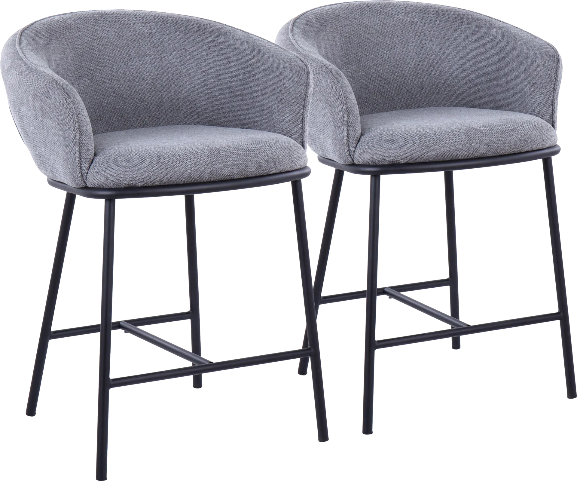 Harcort Gray Counter Height Stool, Set of 2 - Image 1