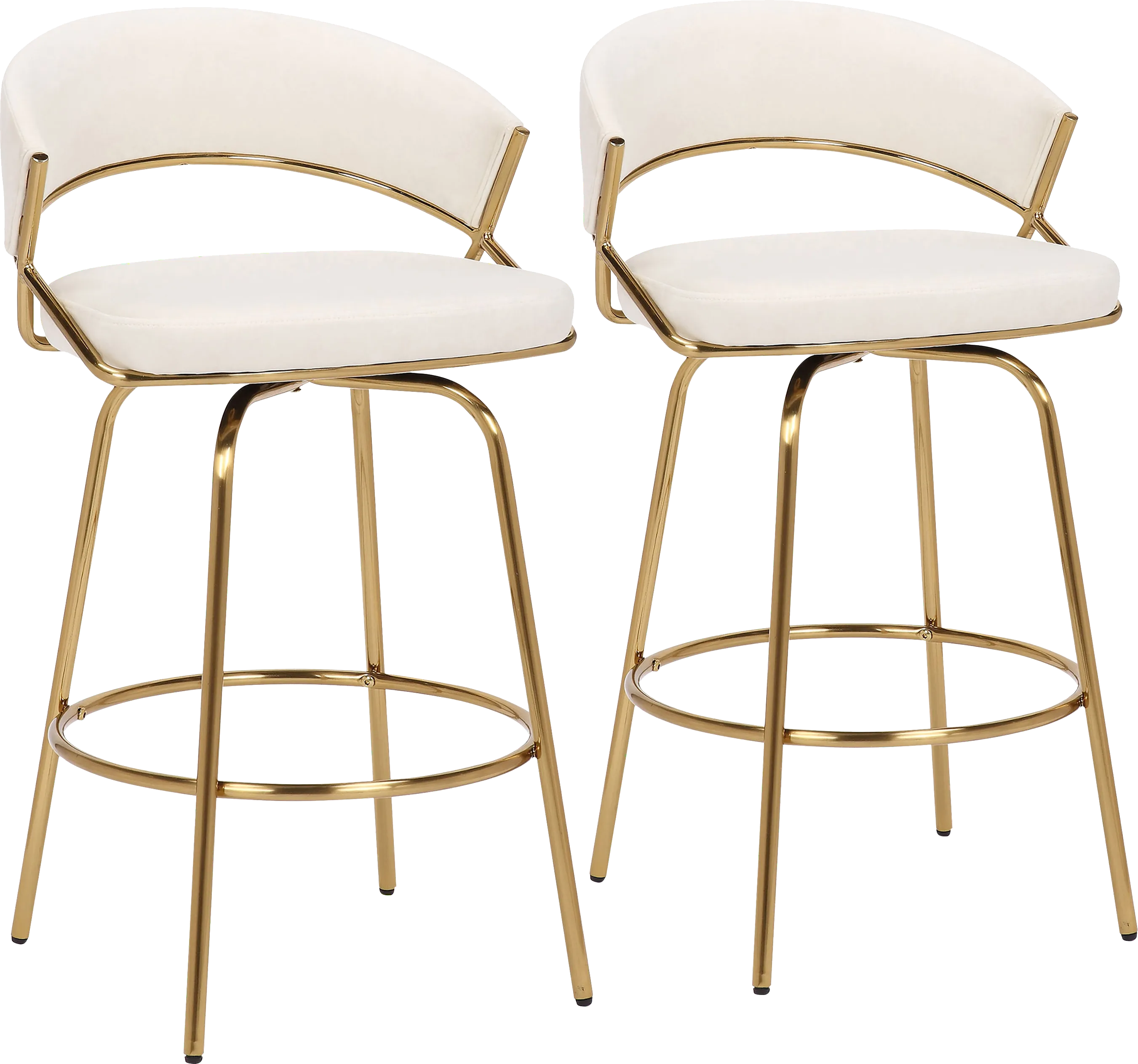 Harborson Cream Counter Height Stool, Set of 2 - Thumbnail - Image 1