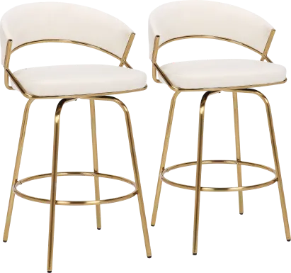 Harborson Cream Counter Height Stool, Set of 2