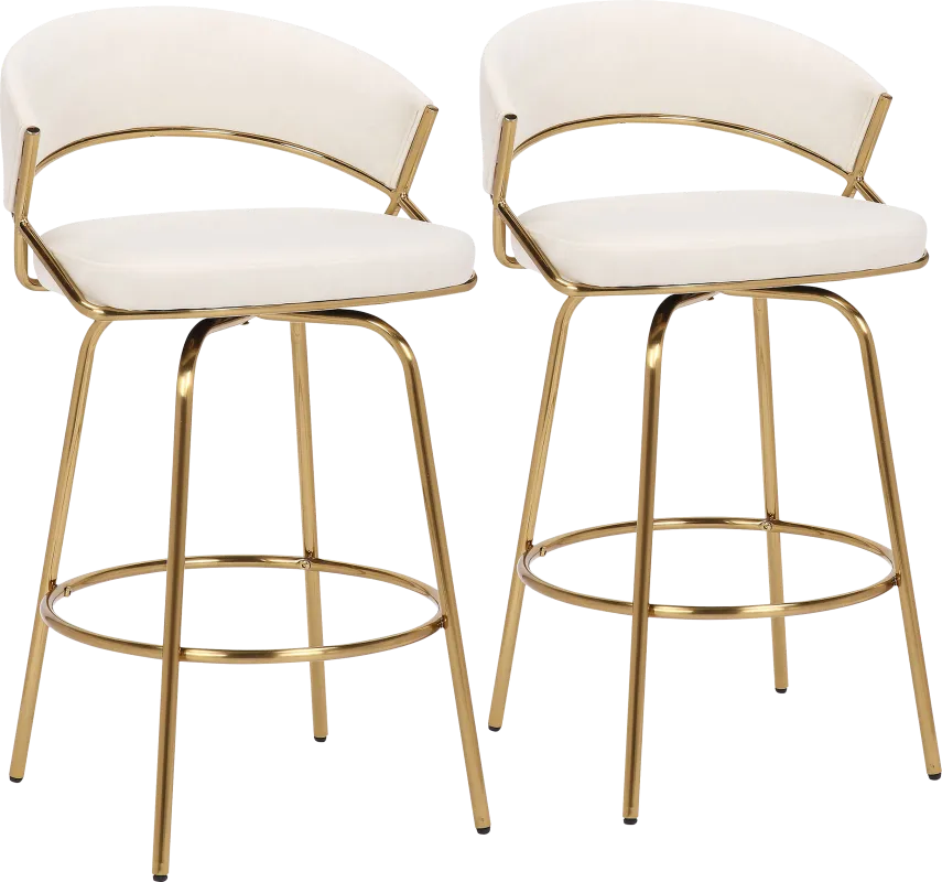 Harborson Cream Counter Height Stool, Set of 2