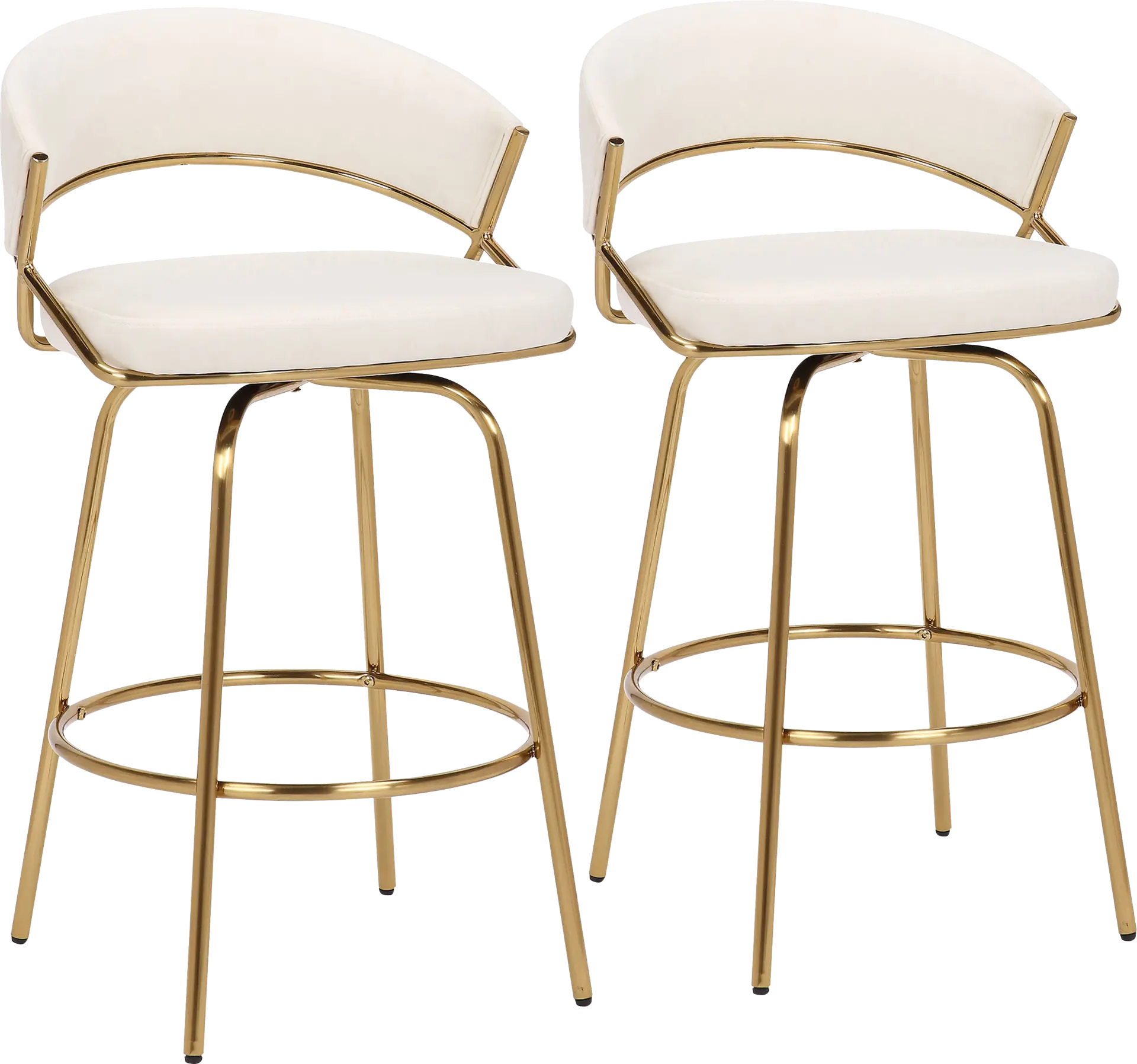 Harborson Cream Counter Height Stool, Set of 2