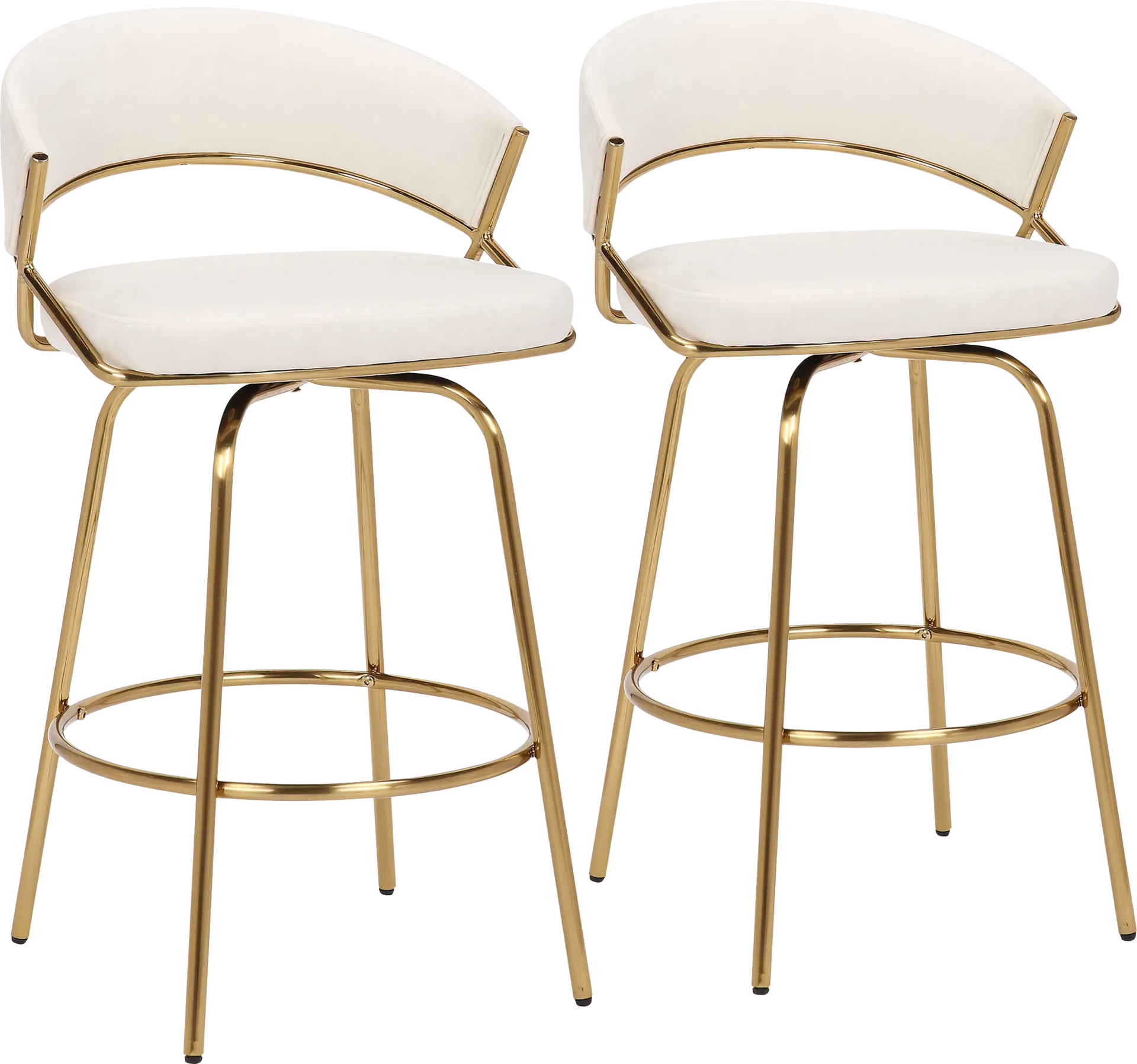 Harborson Cream Counter Height Stool, Set of 2 - Image 1