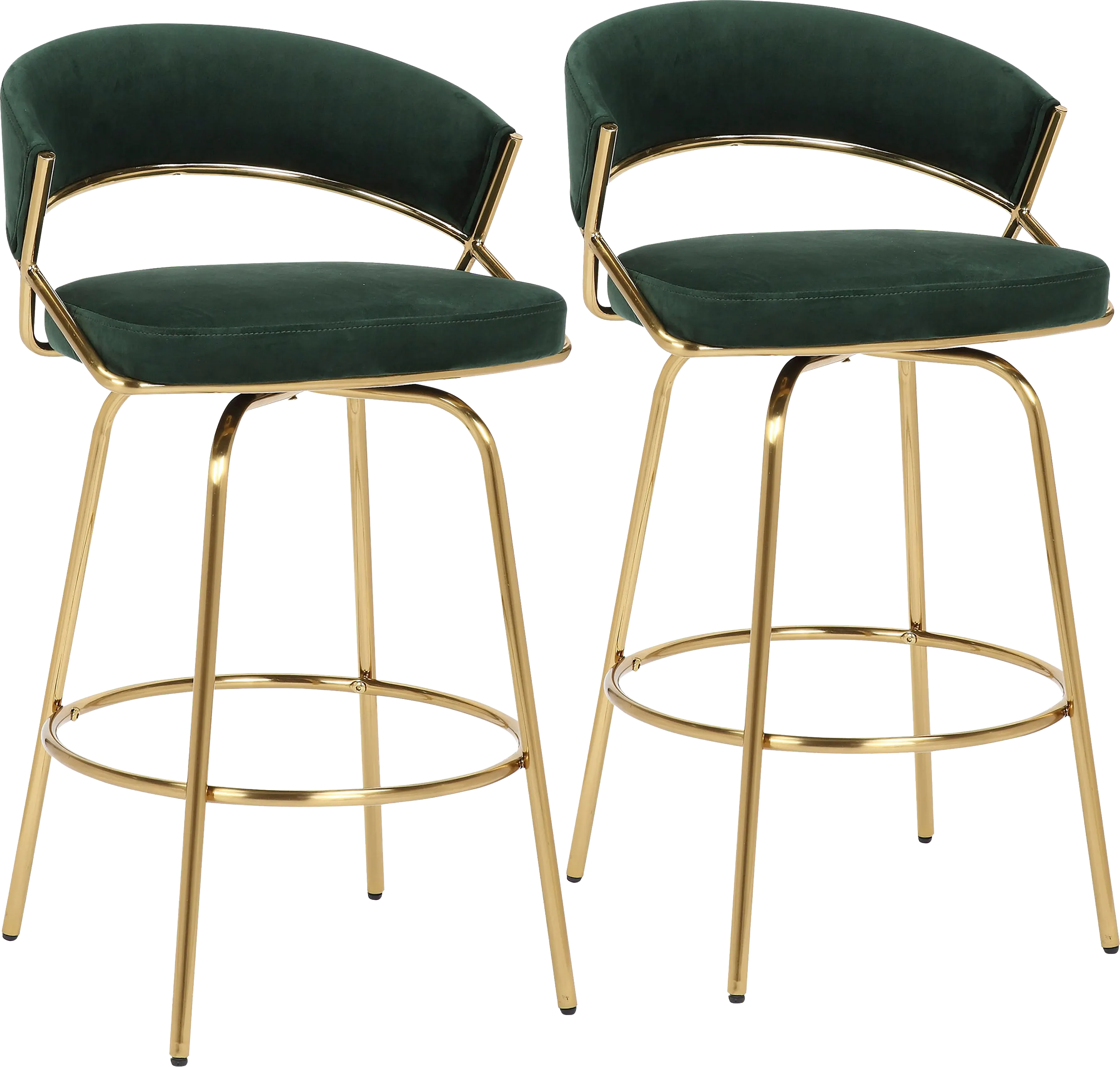 Harborson Green Counter Height Stool, Set of 2 - Thumbnail - Image 1