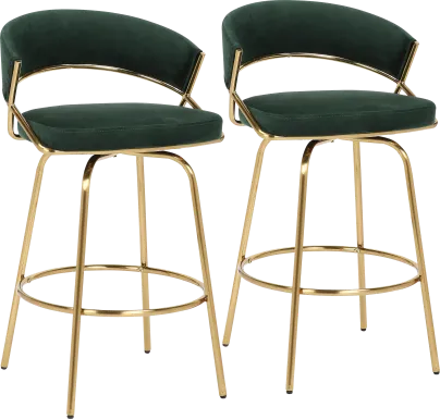 Harborson Green Counter Height Stool, Set of 2