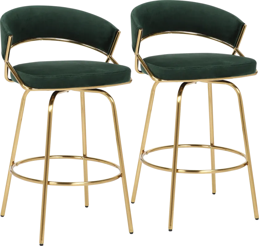 Harborson Green Counter Height Stool, Set of 2