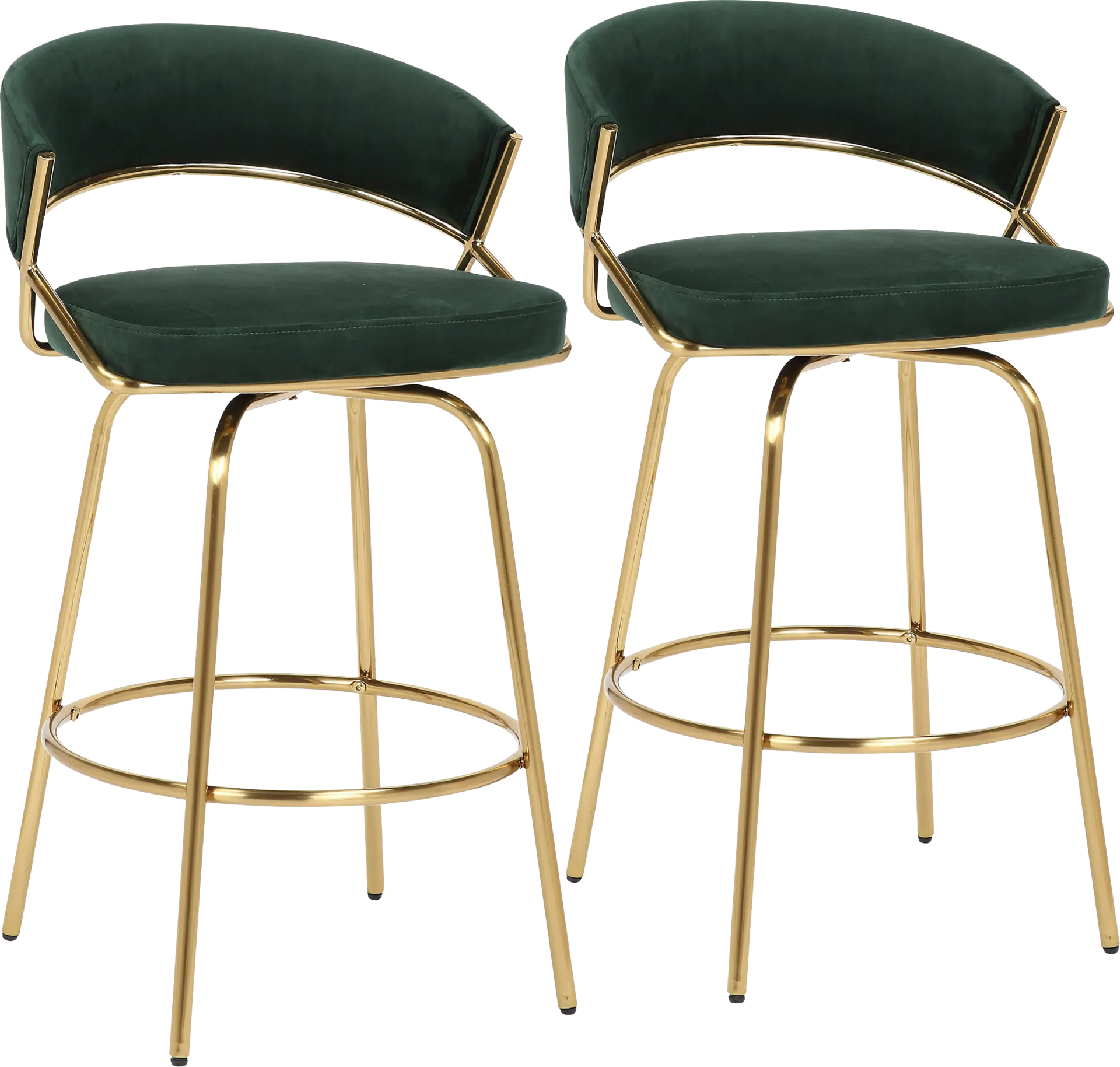 Harborson Green Counter Height Stool, Set of 2 - Image 1