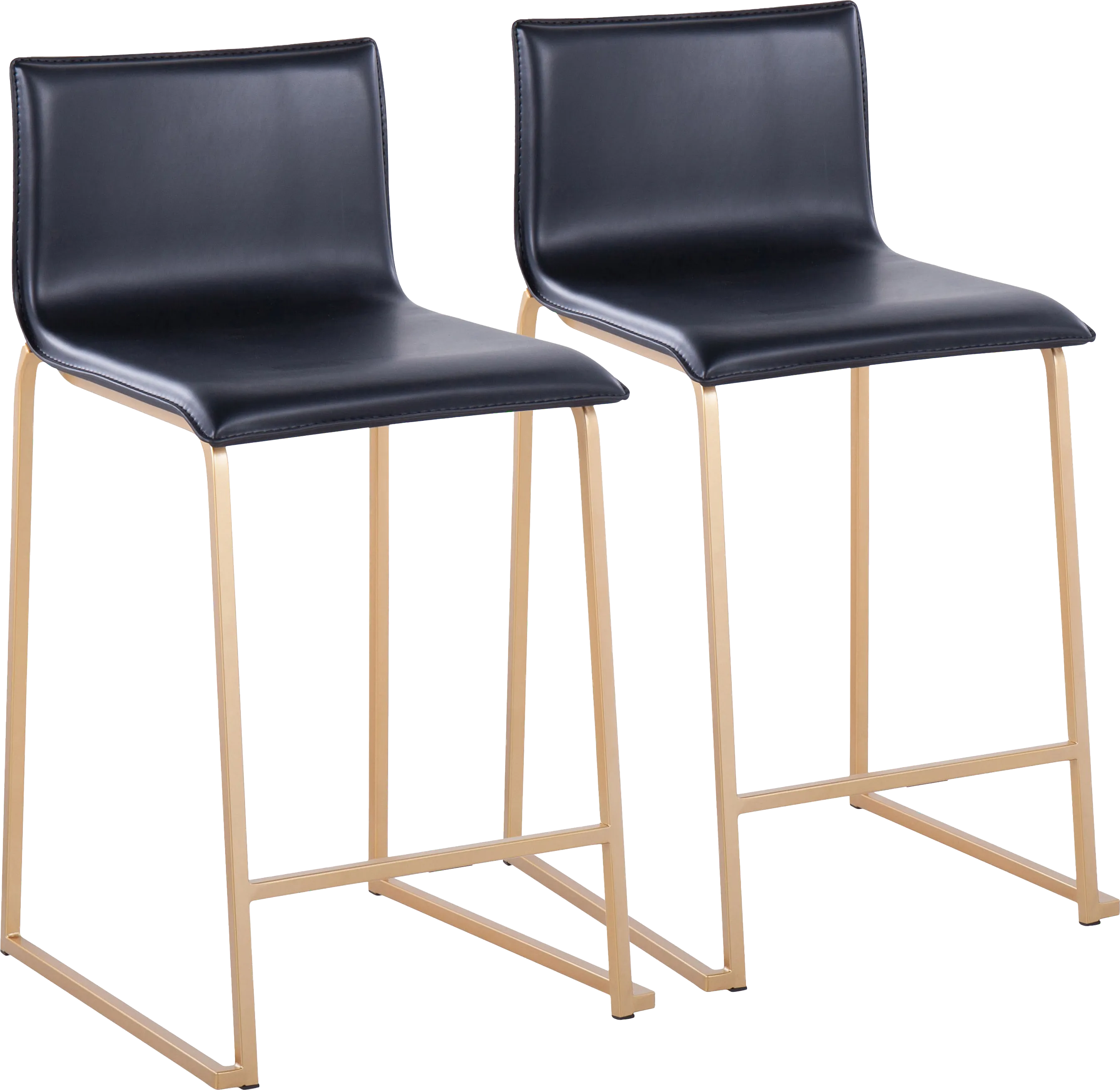 Fassitt Black Counter Height Stool, Set of 2 - Thumbnail - Image 1