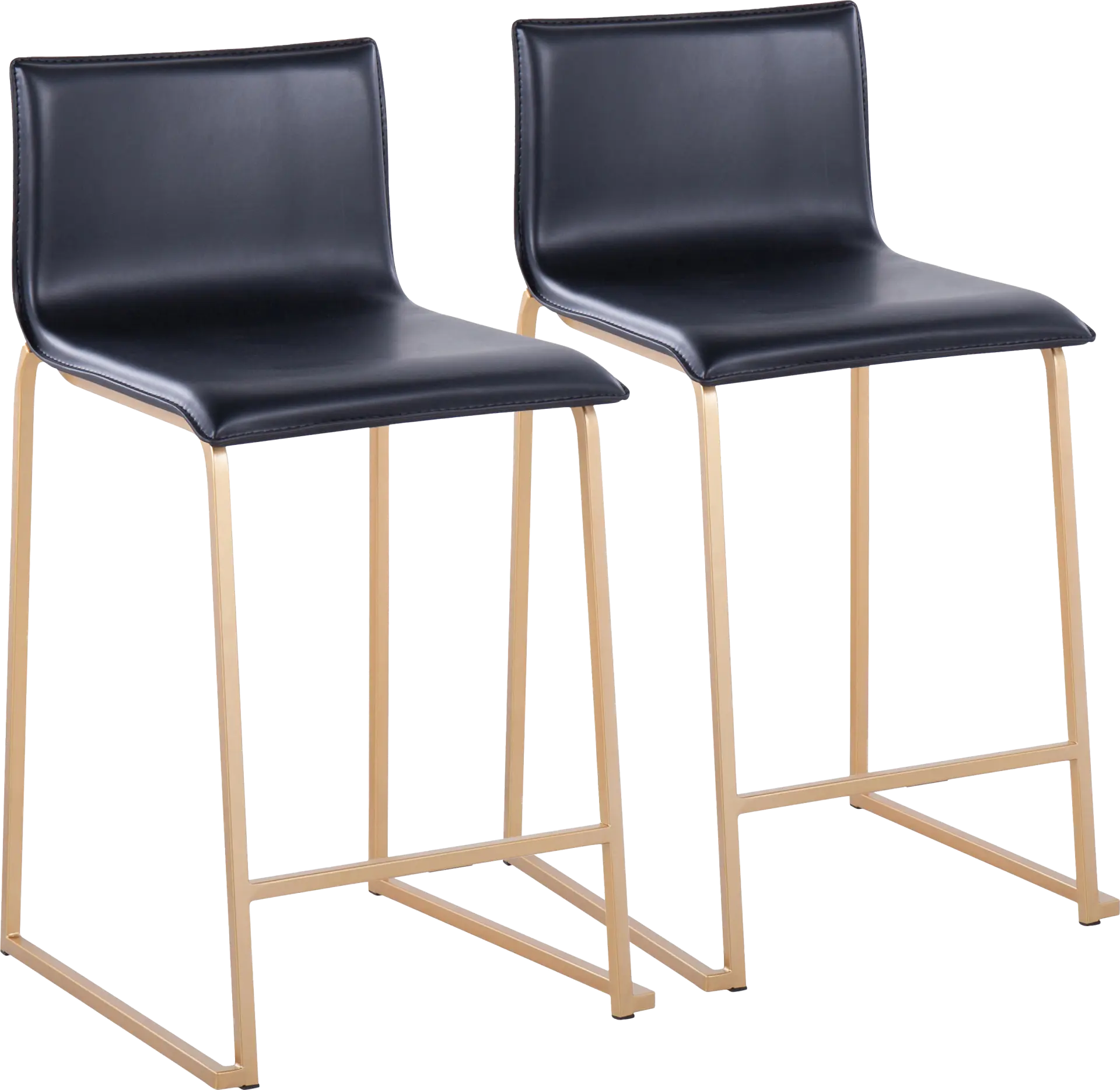 Fassitt Black Counter Height Stool, Set of 2