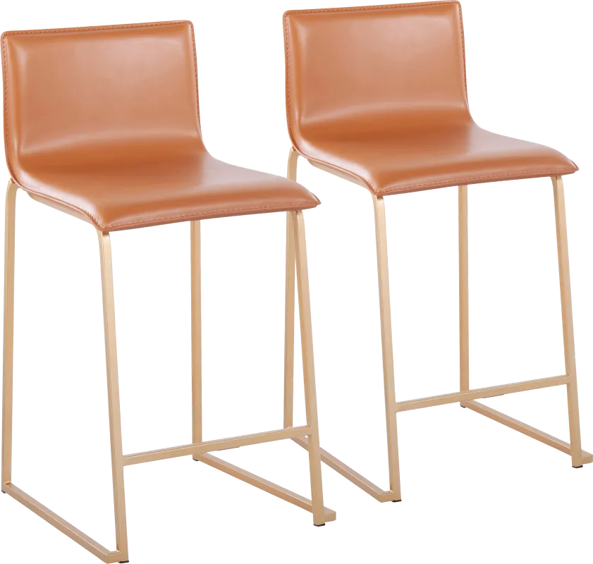 Fassitt Camel Counter Height Stool, Set of 2