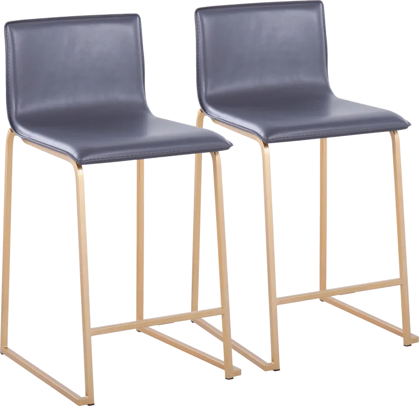 Fassitt Gray Counter Height Stool, Set of 2