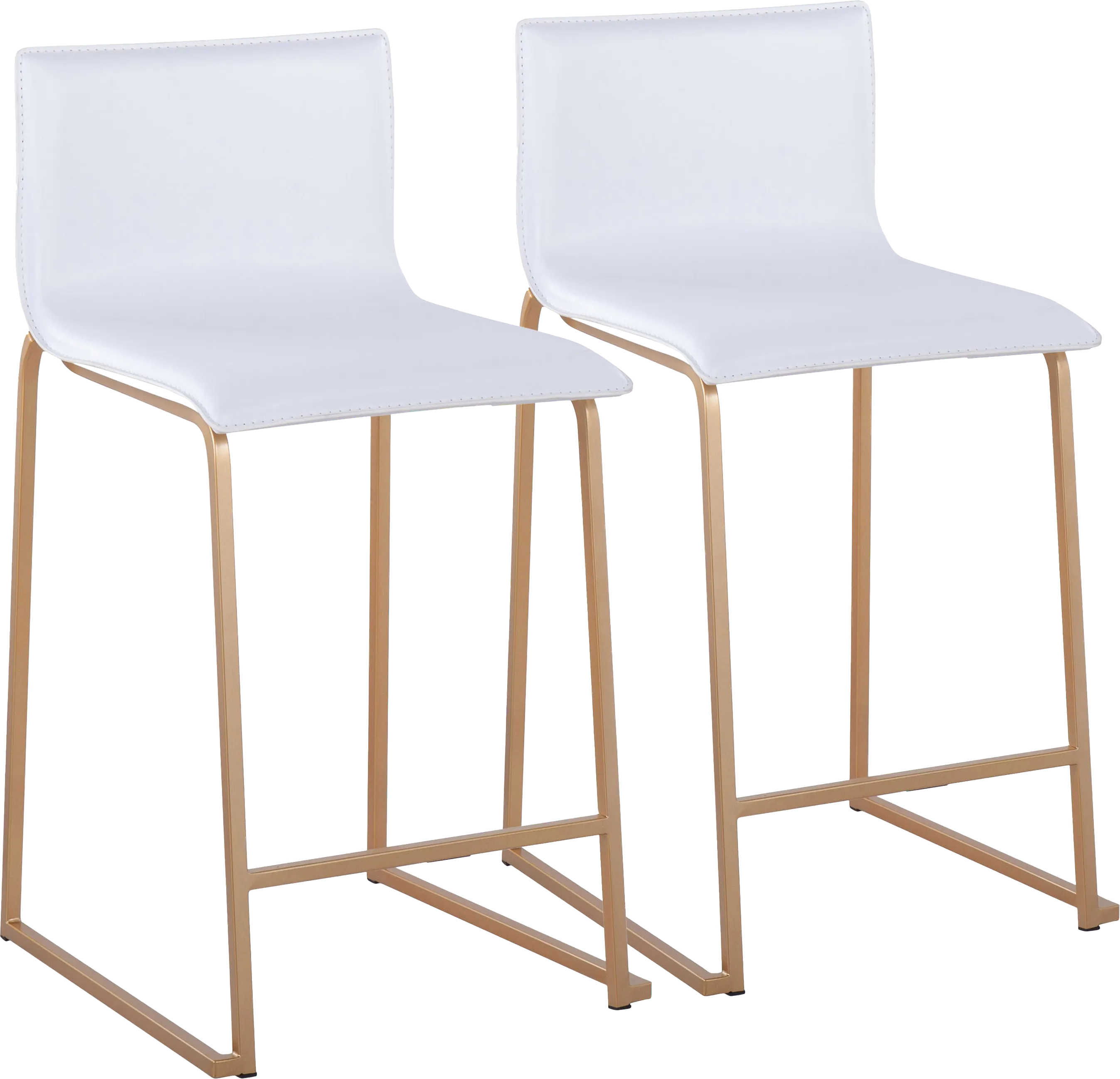 Fassitt White Counter Height Stool, Set of 2 - Thumbnail - Image 1