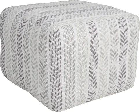 Istarie Light Gray Pouf