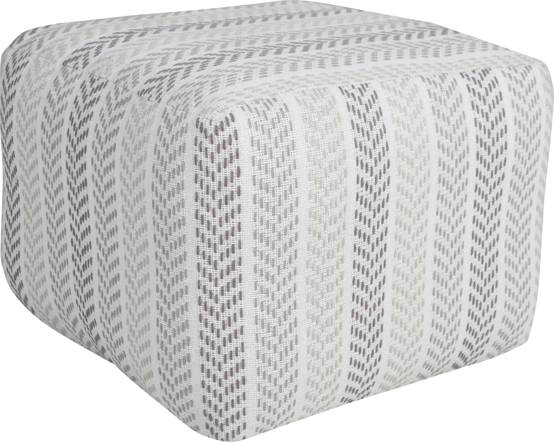 Istarie Light Gray Pouf - Image 1