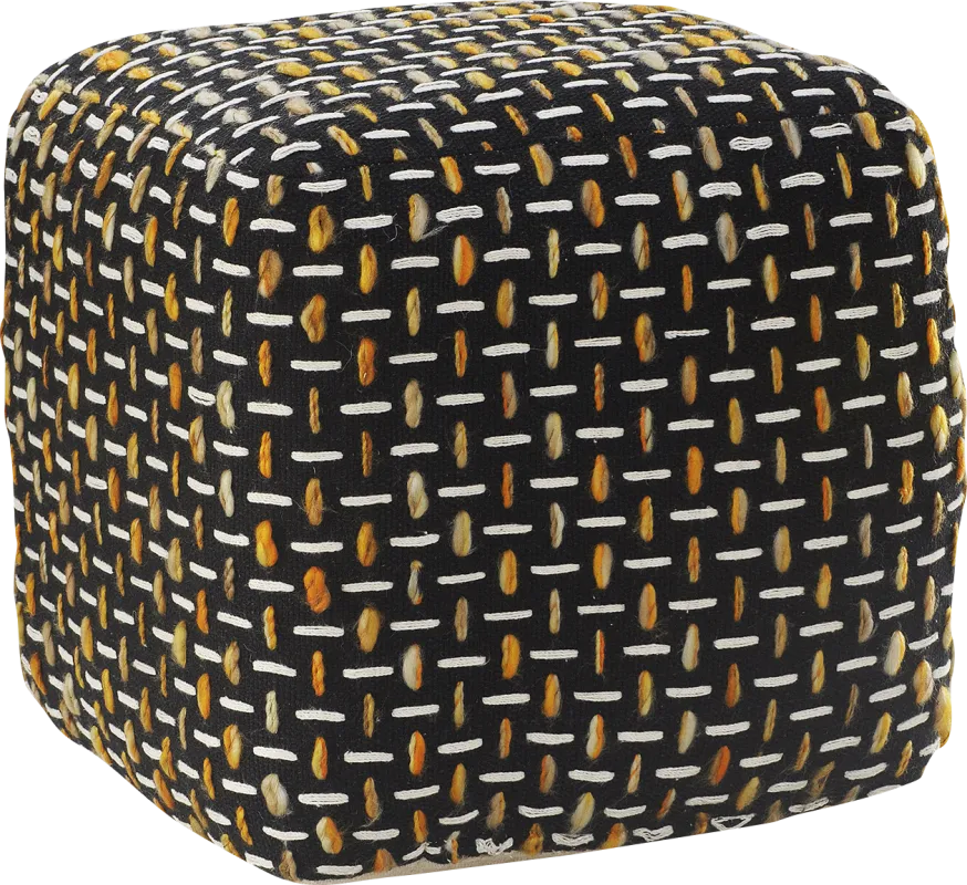 Abanela Black Pouf