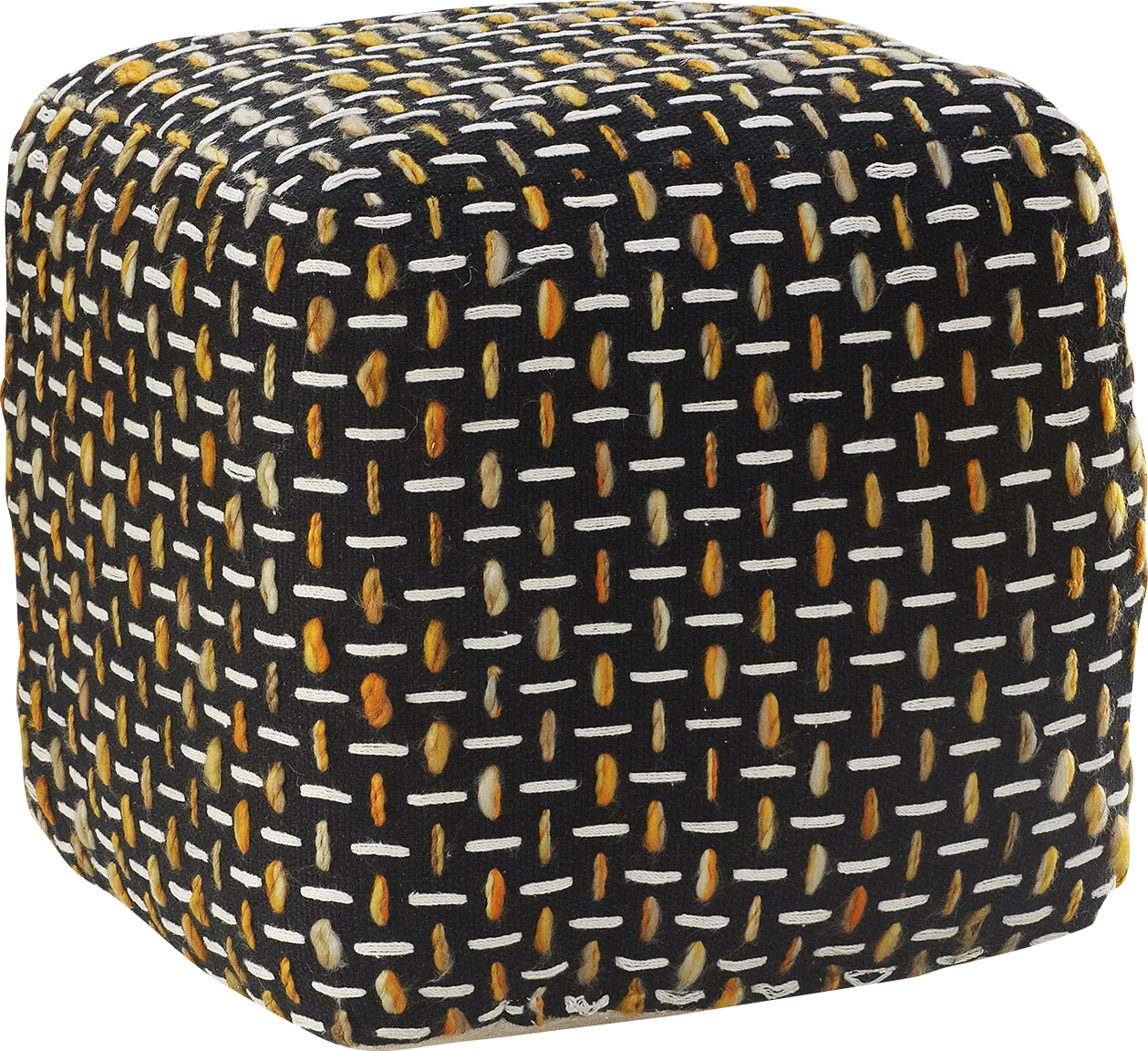 Abanela Black Pouf - Image 1