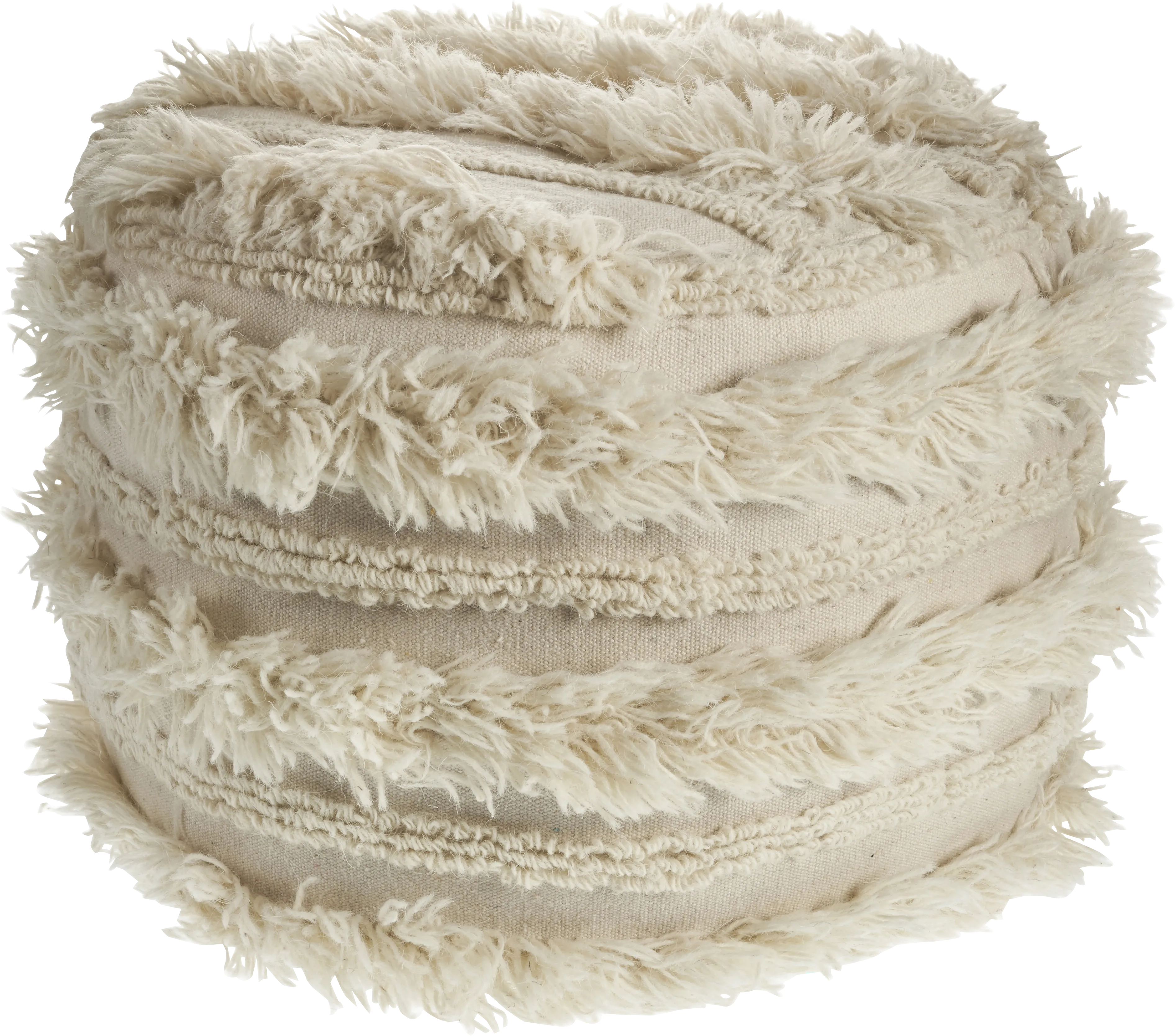 Adrenas I Ivory Pouf - Thumbnail - Image 1