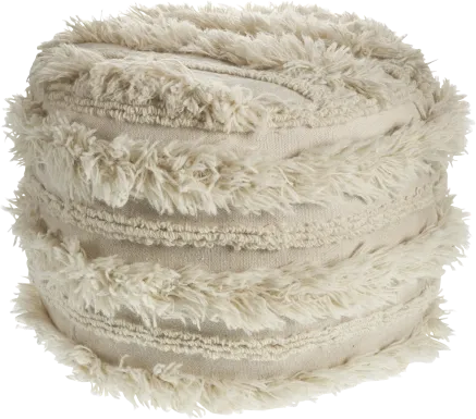 Adrenas I Ivory Pouf