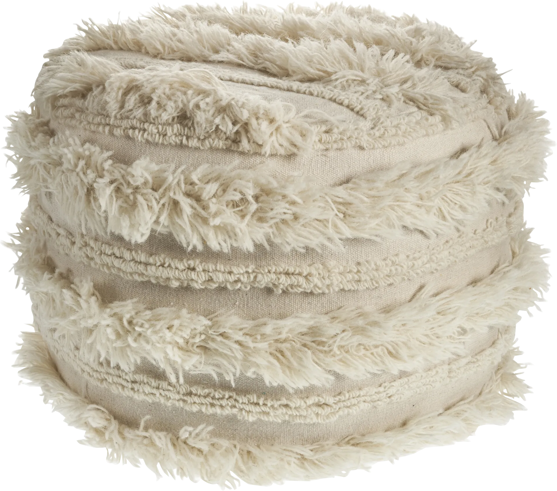 Adrenas I Ivory Pouf - Image 1