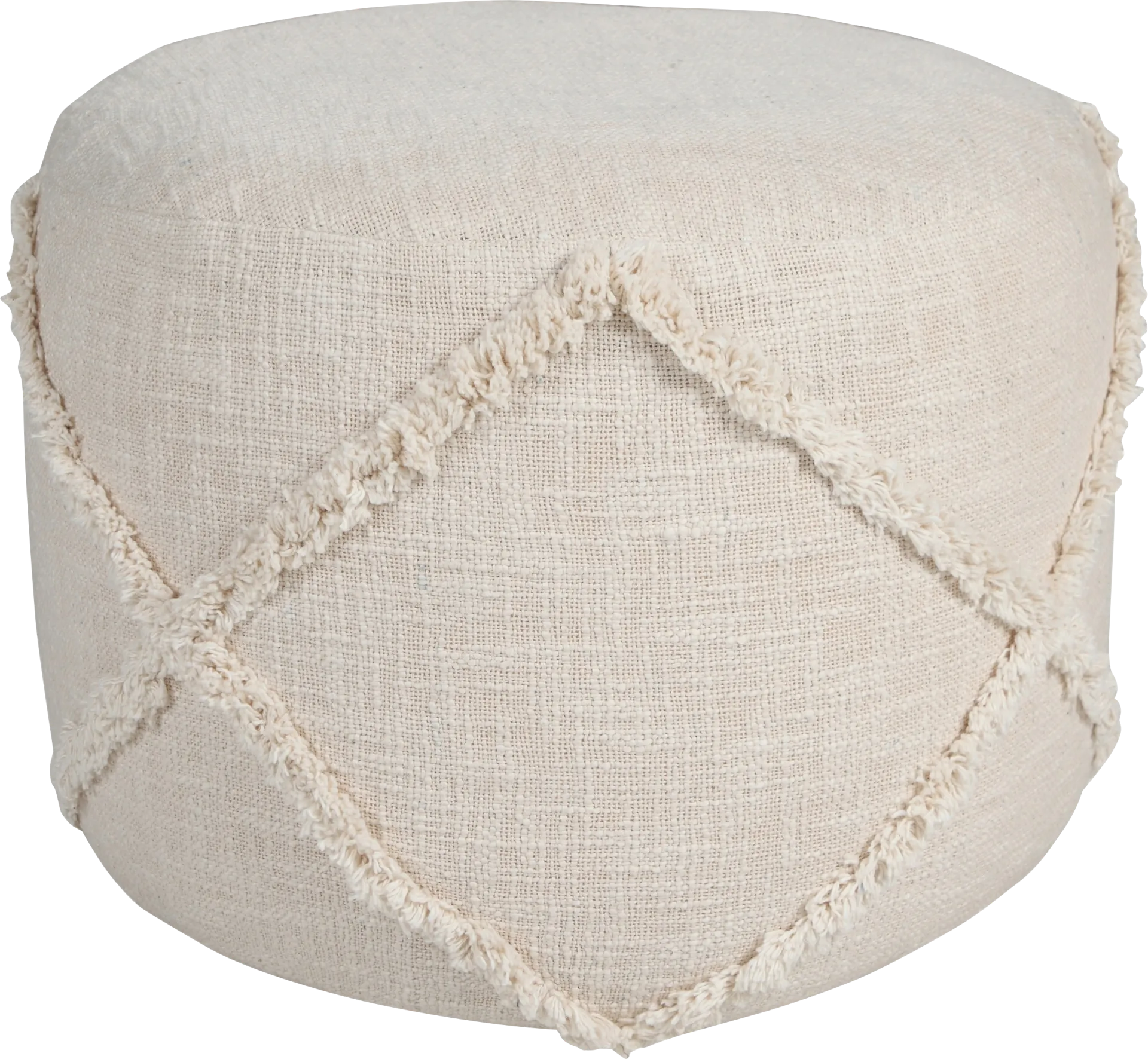 Elizeno I Cream Pouf - Image 1