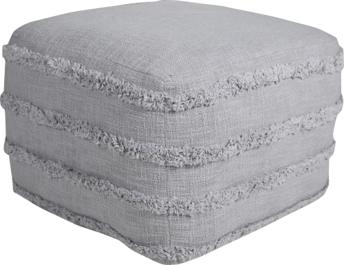 Elzieno II Gray Pouf