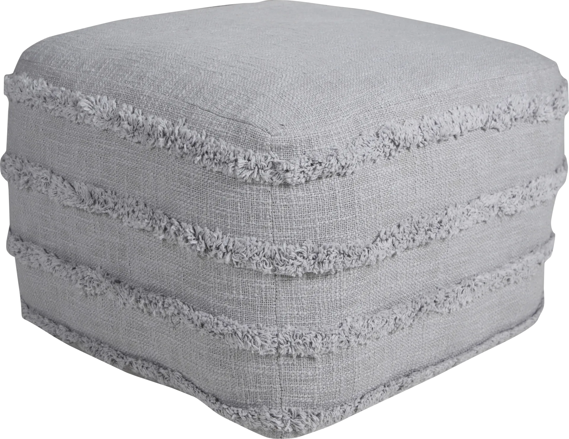 Elzieno II Gray Pouf - Image 1