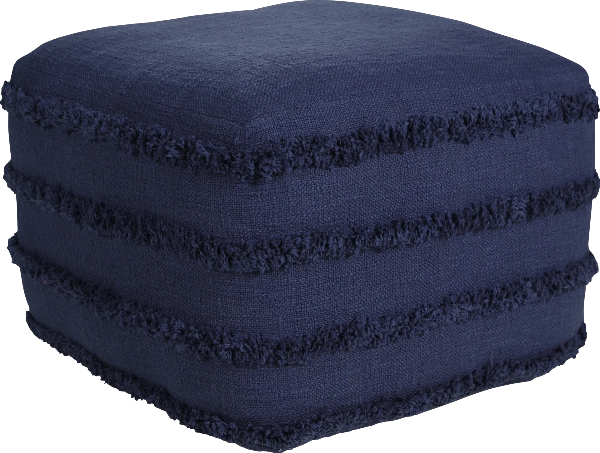 Elizeno II Blue Pouf - Image 1